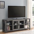 thumbnail image 1 of 60" Farmhouse Metal X TV Stand - Grey Wash, 1 of 6