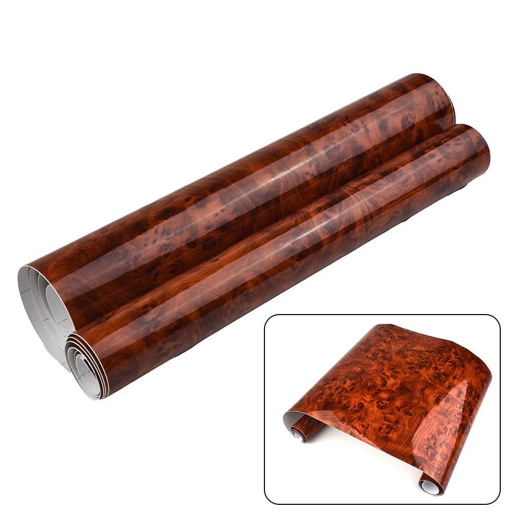 High Glossy Wood Grain Vinyl Sticker Decal Car Internal DIY Film