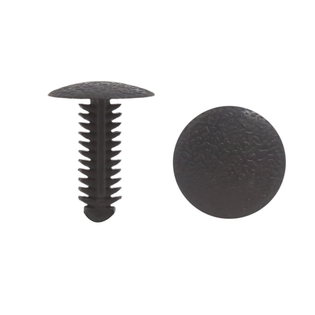 20Pzas Sujetador Remaches Grapas de Plástico del Guardabarros Negro 6mm 0,24" de Diámetro de Agujero de Panel de La Puerta de Coche