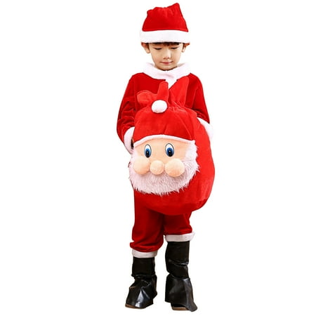 

EHTMSAK Toddler Baby Children Girl Boy Long Sleeve Outfits Christmas Clothing Set Tops Cloak and Bag Dress Set White 2Y-8Y 130