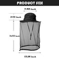 thumbnail image 2 of 2win2buy Net Hat with Neck Face Cover, Sun Hat with Mesh , Anti Mosquito Gnats Net Hat for Hiking, Backpacking,Camping-Black, 2 of 6