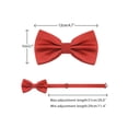 thumbnail image 2 of INSPIRE CHIC Men's Grids Patterned Solid Color Adjustable Pre-tied Bow Tie Red, 2 of 4
