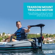 Intex Excursion 5 Inflatable Boat Set w/Transom Mount Trolling Motor