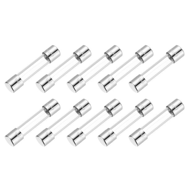 Fusibles de vidrio Uxcell 0.5A 250V 5x20mm Fusibles de retardo de tiempo Fusibles de acción lenta 10Pcs