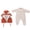 Red, variant on Doll Clothes Set for 18 Inch Reborn Dolls, Winter Outfit with Hooded Jacket and Onesie, Brown Color Fashion Doll Clothing