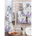 thumbnail image 2 of Purple Flowers Kitchen Dish Towels for Drying Dishes Set of 4, Weeping Spring Floral Bicycle Wooden Waffle Weave Microfiber Hand Tea Bathroom Towels Quick Dry & Absorbent Towel 15.7x23.6, 2 of 7