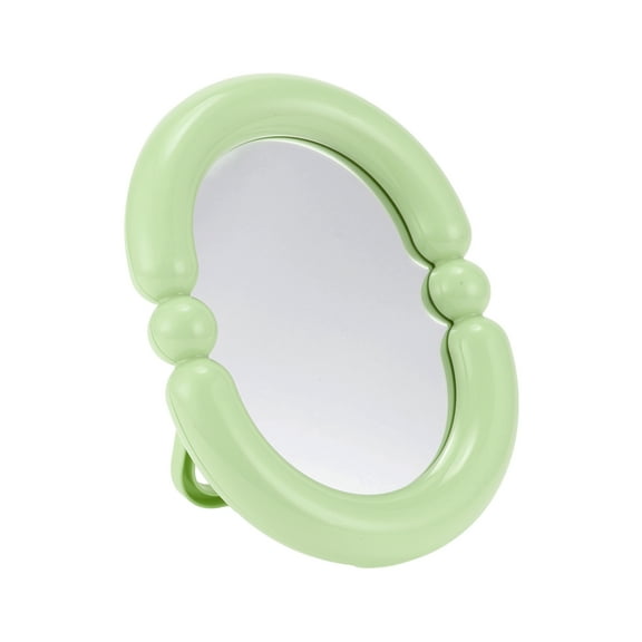 1 Pc Girls Convenient Desktop Cosmetic Mirror for Travel Beauty Parlor Green Plastic Glass Mirror