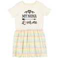 thumbnail image 3 of Inktastic My Nona Grandma Loves Me Girls Girls Toddler Dress, 3 of 5