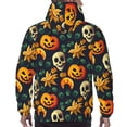 thumbnail image 3 of Bingfone Halloween Skull Men's Drawstring Hoodie Long Sleeve Pocket Sweatshirts-Large, 3 of 6