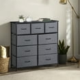 thumbnail image 5 of HomGarden 9-Drawer Storage Dresser Tall Chest Fabric Organizer Adult Home Furniture Gray, 5 of 10