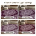 thumbnail image 7 of ODIKA 8'x10' Washable Area Rug Durable, Non-Slip Plum Interlocking Purple Dot Detail Centerpiece Fuzzy Tonal for Living Room, Under Sectional, Family, 7 of 7
