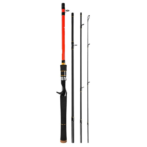  Fishing Gear 4 Sections 1.98M Bass Fishing Rod and