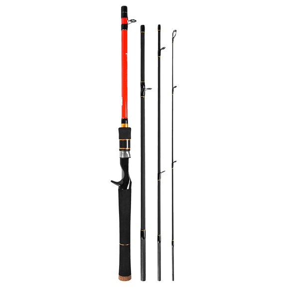 Amdohai 1.8m / 1.98m / 2.1m Spinning Casting Fishing Rod 4 Sections High Carbon Rods Fishing Tackle