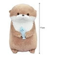 thumbnail image 5 of Cute otters holding fish plush keychains backpack hanging ornament props for kids boy girl women men 1PCs, 5 of 5