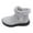 Grey, variant on Womens Furry Mid Calf Snow Boots Fashion Casual Suede Wide Toe Fleece Lined Fuzzy Winter Walking Ankle Booties Blue Size 6