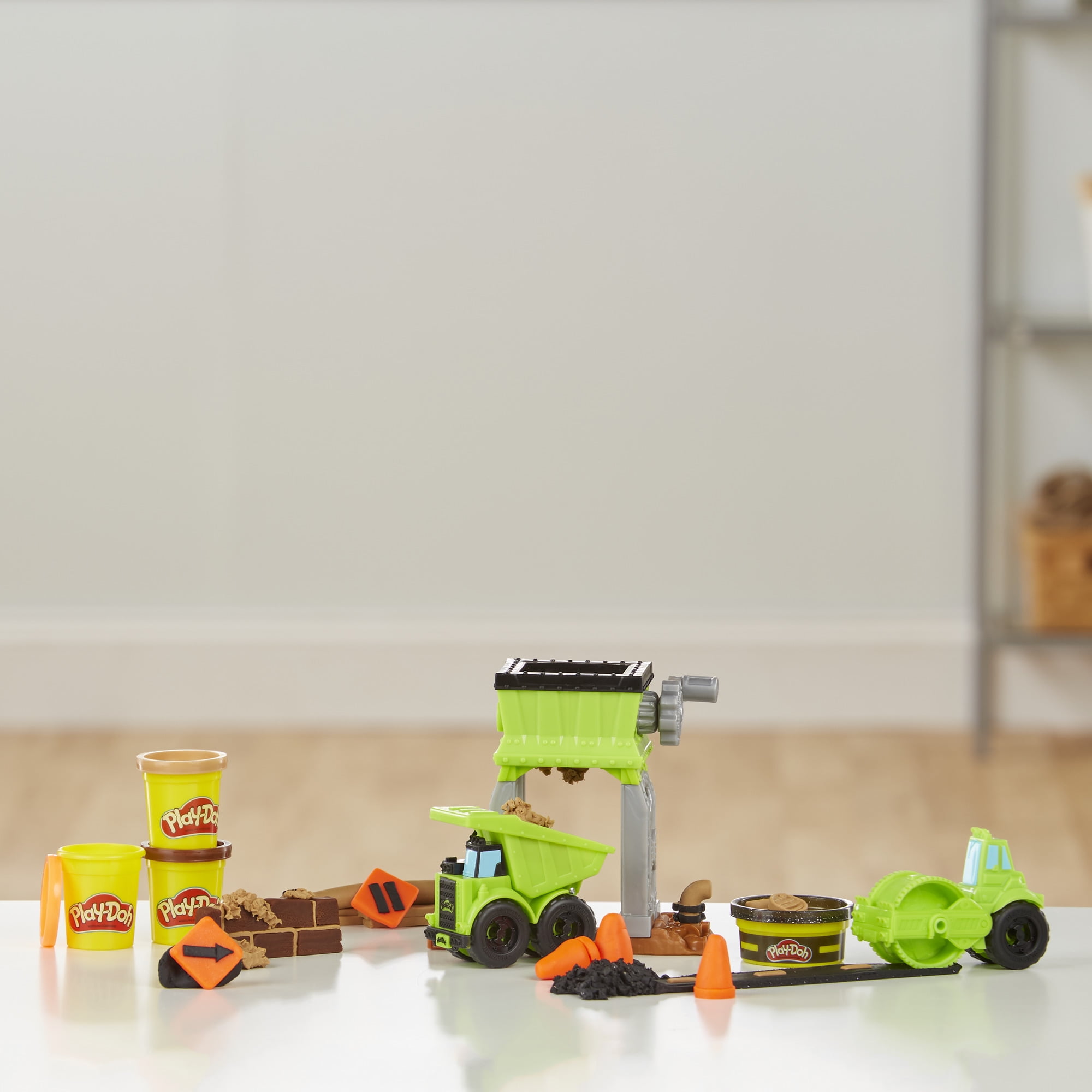play doh wheels gravel yard