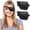 Black-2pcs left, variant on 2Pcs 3D Eye Patches for Adults, Adjustable Medical Eyepatch for Lazy Eye, Large Black(Left and Right)