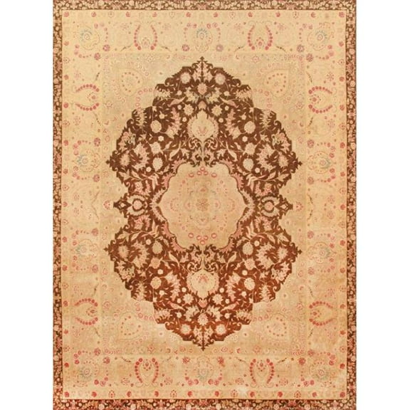 Pasargad Home Baku Collection Hand-Knotted Lamb's Wool Area Rug  8' 7" X 11' 4"