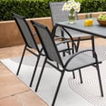 thumbnail image 5 of Homall Patio Dining Chair Metal Outdoor Textilene  Chair  Set of 4,Gray, 5 of 6