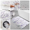 thumbnail image 6 of Lavender Floral Bath Mat 3 Piece Bathroom Rug Set, Spring Flowers Botanical Plants Non Slip Bath Rug Contour Mat and Toilet Lid Cover, Absorbent Shower Mats Soft Bath Rugs and Mats Sets, 6 of 8