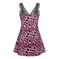 thumbnail image 3 of Conjunto Pijama Sin Mangas Estampado Leopardo Tamaño Plus Rosegal Pijamas y Batas Tallas Grandes, 3 of 5