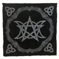 thumbnail image 1 of Tela de terciopelo grueso de alta calidad, tela de Tarot con pentagrama de Triple Luna, uso para suministros y herramientas de brujería Wiccan, 1 of 5