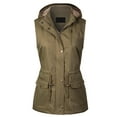 thumbnail image 1 of Made by Olivia Women's Military Soft Faux Lined Anorak Utility Hooded Jacket Vest, 1 of 5
