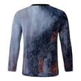 thumbnail image 4 of CEHVOM Men's Digital Printing 3D Gradient Casual T-shirt Round Neck Top, 4 of 5