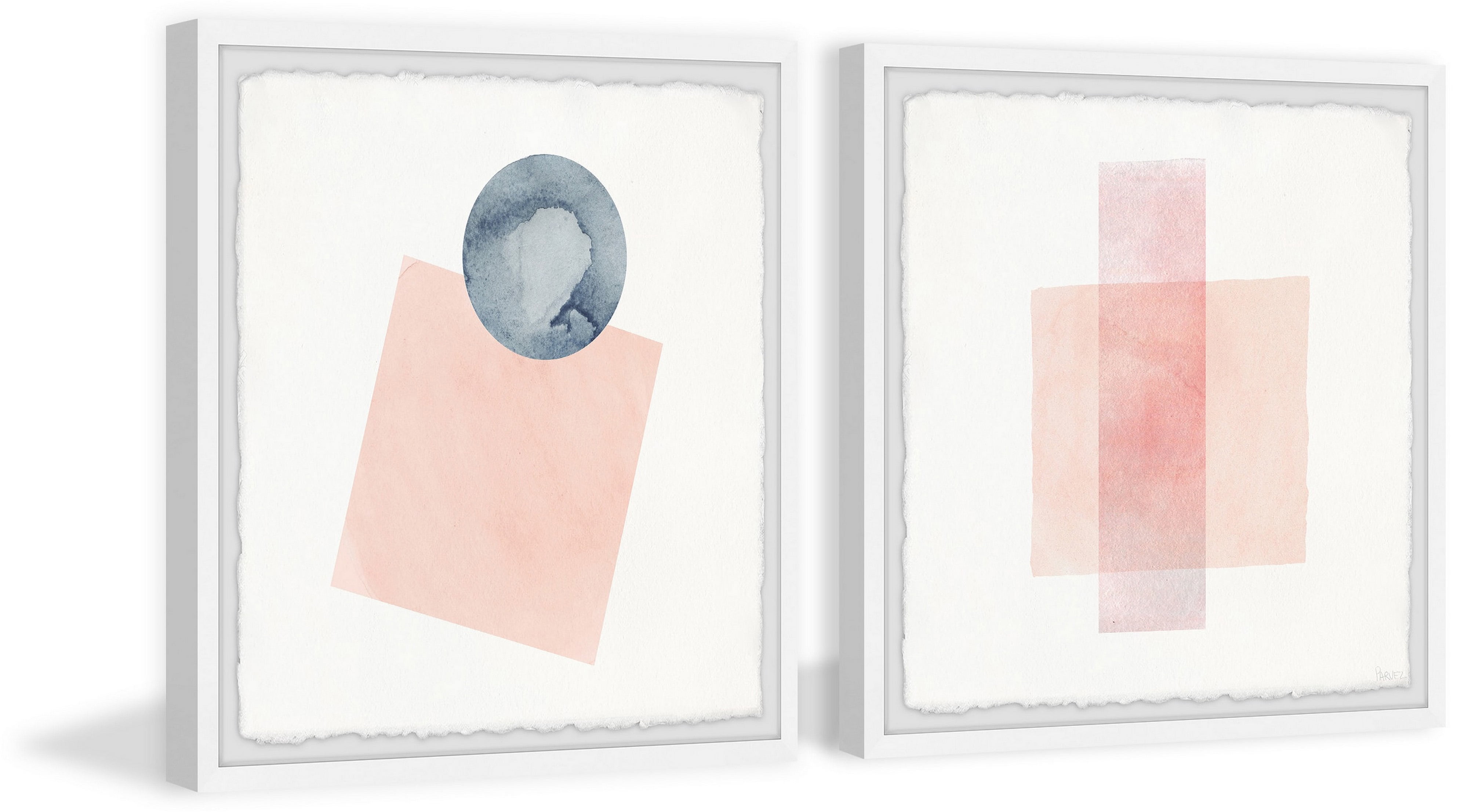 Parvez Taj Peaches and Shapes Diptych