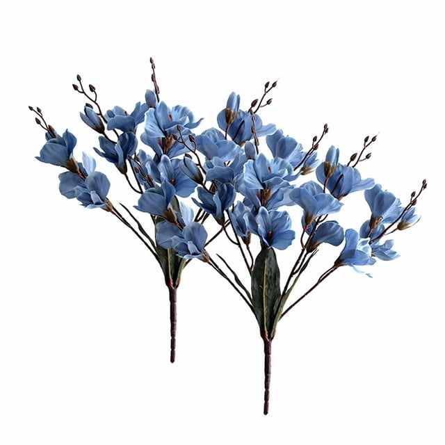 5 Forks Simulation Flower Bouquet, Magnolia, Silk, for Wedding & Home Decor