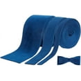 thumbnail image 1 of 3 rollos, 3 estilos, cinta de terciopelo de doble cara, azul océano, terciopelo plano, 1 of 9