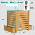 thumbnail image 5 of Outdoor Privacy Screen Privacy Fence Panels for Outside, 3 Panels 36"W X 45"H Wood Decorative Fence with Planter Box,Pool Equipment Enclosure, Patio Garden Fence Perfect to Enclose Trash Cans,AC Unit, 5 of 9