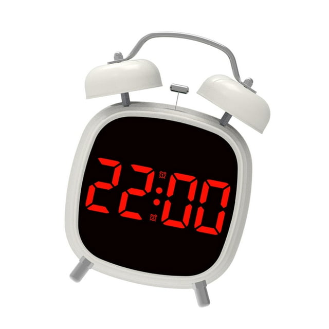 Luzkey Electronic LED Alarm Digital Alarm Clock Tabletop Clock for Office Dormitory Red