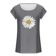 thumbnail image 4 of ALLLIST Spring Tops for Women 2024 Gray Floral Sleeveless Crew Neck Tank Tops Women Tank Tops S, 4 of 4