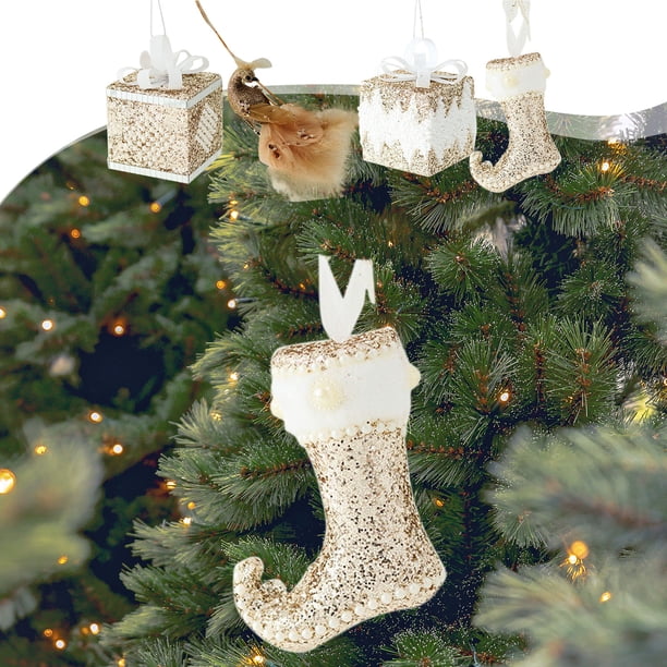 onlyliua Ofertas Paqueta de Regalo de Bolas Navideñas de Color Champán de Primera Calidad, Decoración Navideña, Adornos Colgantes para Árboles de Navidad