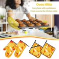 thumbnail image 5 of Cauagu Autumn Maple Leaves Print Oven Mitts and Pot Holders 4 pcs Set,Extra Thicken Long Kitchen Oven Glove Potholders BBQ Gloves-Oven Mitts and Pot Holders(11 Inch), 5 of 6