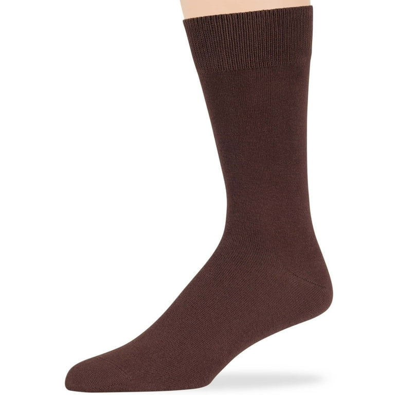 7BIGSTARS KINGDOM Men's Cotton Dress Socks -6 pack- Thin Business Crew Casual Brown, Beige, Light Beige Sock 10-13 Shoe Size 9-12 L (A06)
