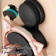 thumbnail image 6 of No-Drill Headphone Holder Hook | Wall Mount Earphone Rack | Entryway Bag & Hat Storage | Gray or White Plastic | Space Saving Rotary Suction Cup Organizer, 6 of 6