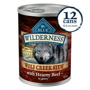 Blue Buffalo Wilderness Wolf Creek Beef Stew in Gravy Wet Dog Food, 12.5-oz. Cans (12 Count)