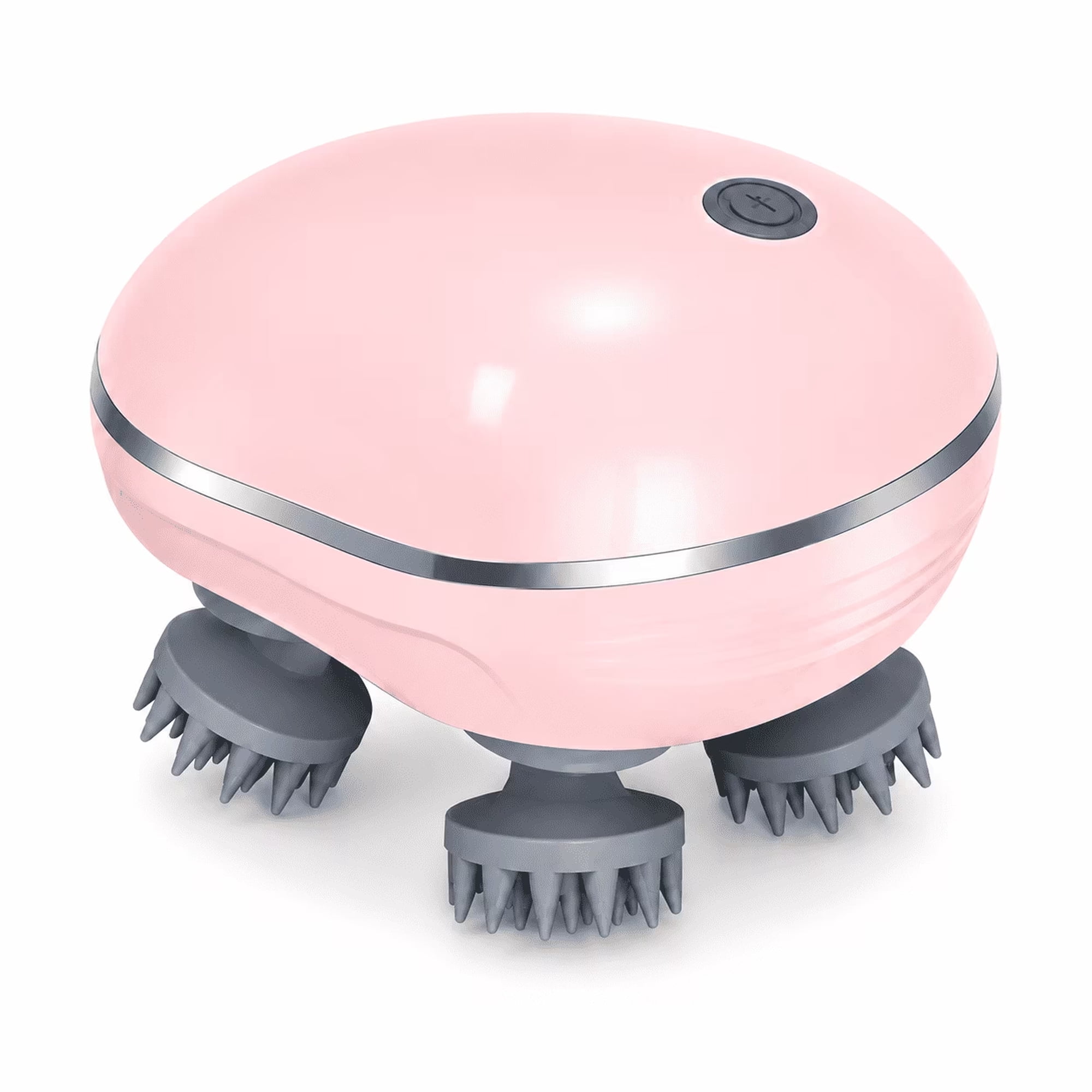SUNNYDATING Electric Scalp Massager with Red Light Therapy, Waterproof Handheld Head Scratcher, Pink