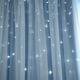 thumbnail image 5 of Cortina Deco de ventana con sombreado de estrellas huecas Purdah para el hogar (1 Uds. Azul cielo) Ehuebsd Libre de BPA, 5 of 6