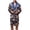 A-Blue597, variant on Men's Dragon Print Belted Night Robe Satin Longline Nighttime Indoor Wrap Gown