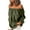 Amy Green-4XL, variant on Womens Off Shoulder Tops Linen Cotton Tops Long Sleeves Ruffle Balloon Sleeve Shirts Casual Blouses