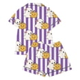 thumbnail image 5 of SJLDQY Girls' Halloween Pajama Sets Ghost Pumpkin Print Short Sleeve Shirts and Shorts 2 Piece Pj Sets Casual Sleepwear Button Down Loungewear Sets, 5 of 5