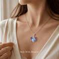 thumbnail image 4 of Dragon Jewelry Set for Women, Crystal Dragon Necklace Bracelet and Earrings, Fantasy Animal Pendant Jewelry Collection Gift, Purple, 4 of 6