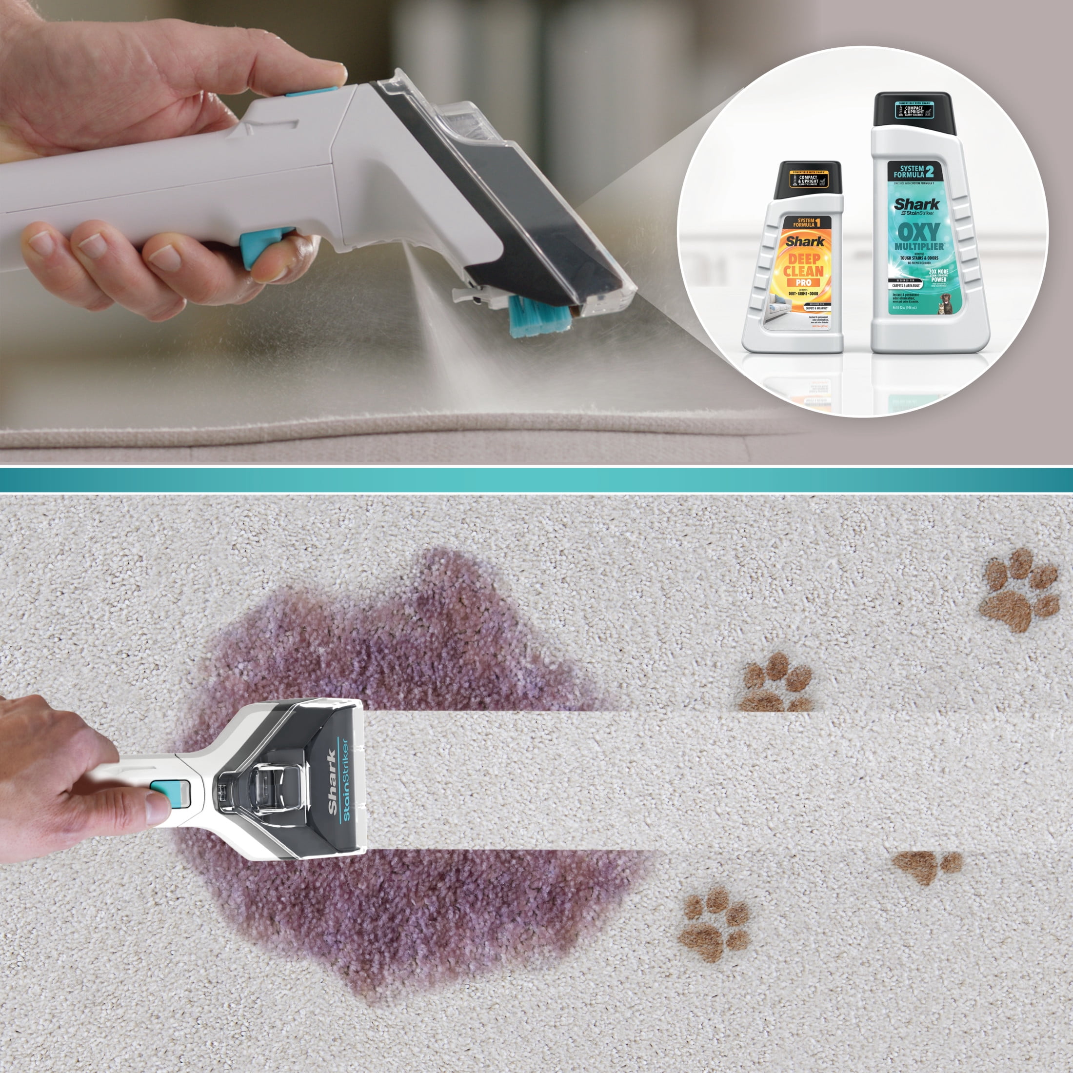Shark StainStriker Pro Bundle for Shark StainStriker Portable Cleaners, 32oz OXY Multiplier & 16oz Deep Clean Pro Formulas, PXCMBUNDLE