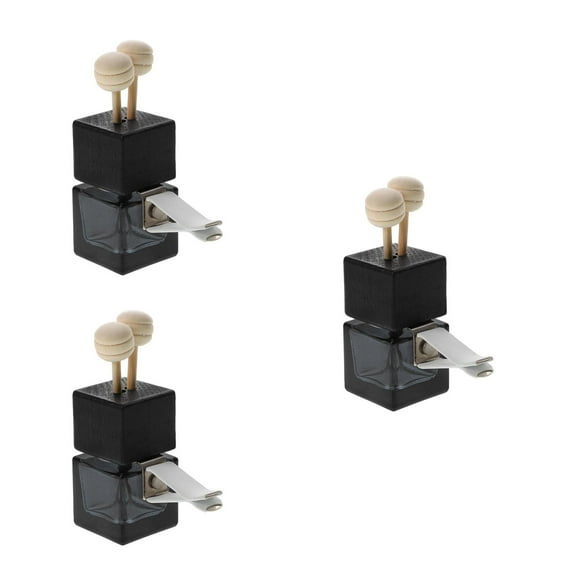 OUNONA 3pcs Empty Essential Oil Diffuser Bottle Car Air Freshener Vent Clip Auto Perfume Diffuser Bottle Aroma Fragrance Ornament Decor