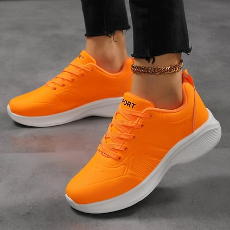 Daznico Women s Lace Up Travel Soft Sole Flat Comfortable Shoes Outdoor Solid Runing Sports Breathable Shoes Womens Sneakers Size 7