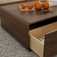 thumbnail image 2 of POVISON Modern Floating TV Stand with Coffee Table, Wood Living Room Set, Black, 62.99" Media Console+ 51.18" Wood Coffee Table, 2 of 13
