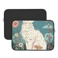 thumbnail image 2 of Pofeuu Celestial Cat And Flowers Print Laptop Carrying Case,13-15-Inch Laptop and Tablet, Sleek Design, Durable and Water-Repellent Fabric, Business Casual or School-13 inch, 2 of 8